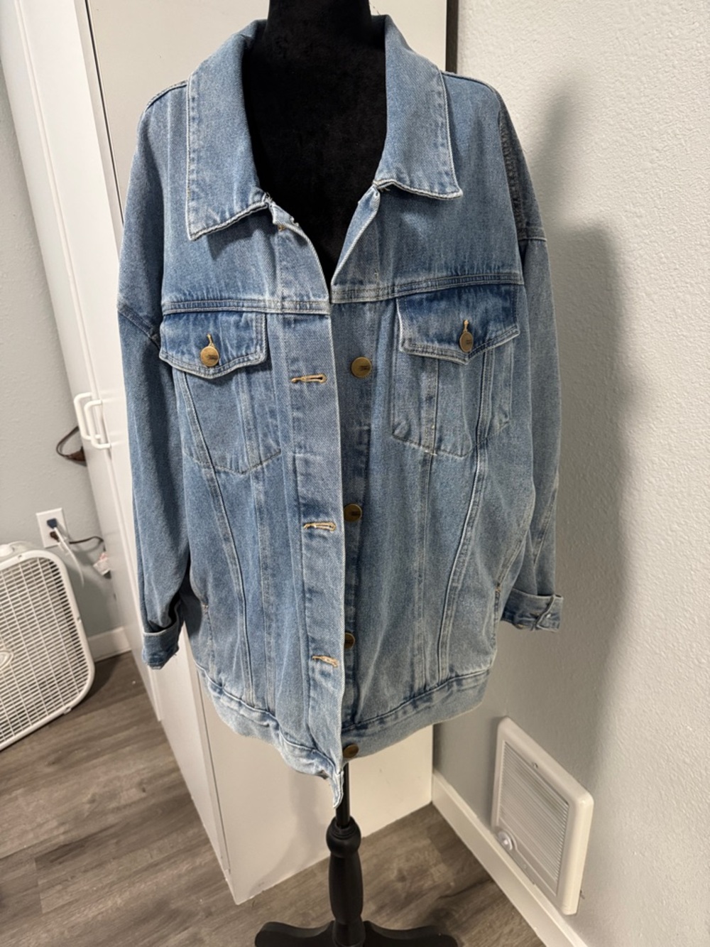 Mono B Light Wash Oversized Denim Jacket